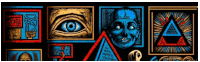 a colorful drawing of a pyramid and a skull with the words " it 's almost friday "