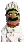 a pixelated image of a chef wearing a crown and a white coat .