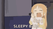 Morning Sleepy Sleepy Bby GIF - Morning Sleepy Sleepy Bby Anime Girl GIFs