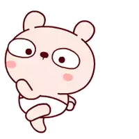 a cartoon drawing of a teddy bear with chinese writing on it