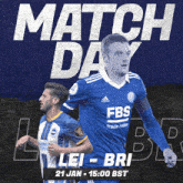 a poster for a soccer match between lei and bris