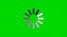 a loading bar on a green screen
