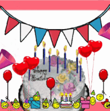 feliz cumpleanos happy birthday birthday cake heart