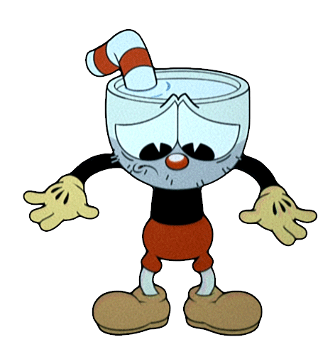 Stomach Rumbling Cuphead Sticker - Stomach Rumbling Cuphead The Cuphead Show Stickers
