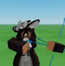 a cartoon character with a bow and arrow in her hand