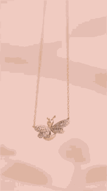 jewelry jtv white diamond bee pendant yellow gold necklace