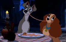 Lady And The Tramp Meat Ball And Spaghetti GIF - Lady And The Tramp Meat Ball And Spaghetti Kiss GIFs