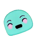 a cartoon face with a surprised look on its face