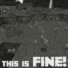 Zombiecleo This Is Fine GIF - Zombiecleo This Is Fine Minecraft GIFs