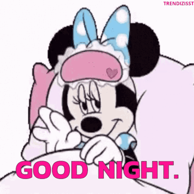 Good Night Bedtime GIF - Good Night Bedtime Minnie Mouse - Discover & Share GIFs