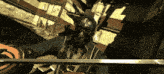 a man wearing a mask holds a sword in a video game
