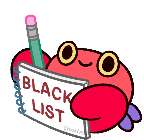 Blacklist Crabby Crab Sticker - Blacklist Crabby Crab Pikaole Stickers
