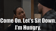 Station 19 Andy Herrera GIF - Station 19 Andy Herrera Come On Lets Sit Down Im Hungry GIFs