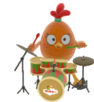 Baby Tv Drum Kit Sticker - Baby Tv Drum Kit Stickers