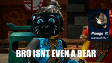a picture of a black panther with the words bro isnt even a bear