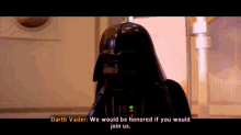 Lego Star Wars Darth Vader GIF - Lego Star Wars Darth Vader We Would Be Honored If You Would Join Us GIFs