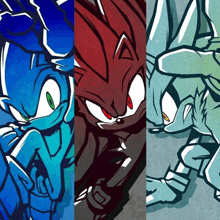 sonic the hedgehog and shadow the hedgehog are shown on a poster