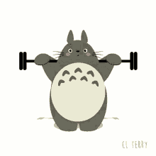 Totoro Squats GIF - Totoro Squats Workout GIFs
