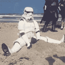 star wars stormtrooper sand beach