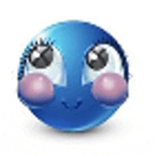 Flustered Blue Emoticon GIF - Flustered Blue Emoticon GIFs