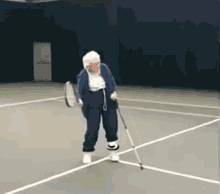 Tennis Old Lady GIF - Tennis Old Lady Age Aint Nothing But A Number GIFs