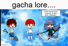 gacha lore is written on the bottom of a picture