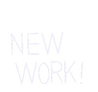 a white background with the words new work written in white