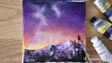 a bottle of galeria acrylic paint sits on a table