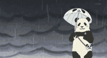 Rain Panda GIF