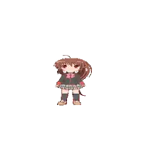 a drawing of a girl with red eyes and a bow tie