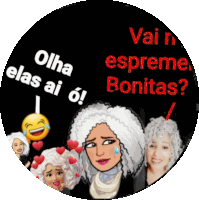 a cartoon of a woman with curly hair and the words " vai n espreme bonitas " on the bottom