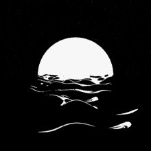 moonlight waves ocean night