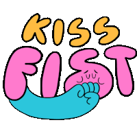 Kiss Fist Says Really Love This In Asl Sticker - Kiss Fist Asl Signing American Sign Language Stickers