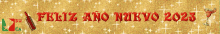 a gold background with the words feliz ano nuevo 2023