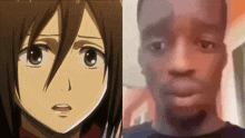 a man and a girl are looking at each other