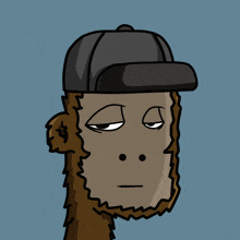 a cartoon of a monkey wearing a black hat