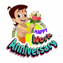 Happy Work Anniversary Chhota Bheem GIF - Happy Work Anniversary Chhota Bheem Happy Completion Of One Year At Work GIFs