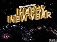 Happy New Year Happy2020 GIF - Happy New Year Happy2020 Fireworks GIFs