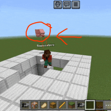 a screenshot of a minecraft game with the name basiccalpro on the bottom