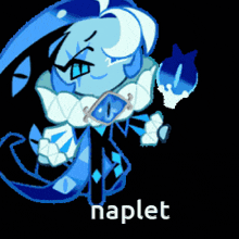 a cartoon character with the word naplet on the bottom right