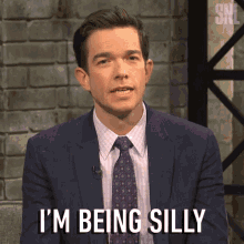 Im Being Silly John Mulaney GIF - Im Being Silly John Mulaney Saturday Night Live GIFs