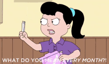 tampon american dad what do you mean every month period