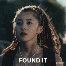 a woman with dreadlocks has found it written on the bottom of her face