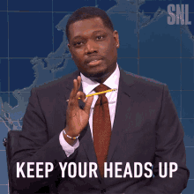 Keep Your Heads Up Michael Che GIF - Keep Your Heads Up Michael Che Saturday Night Live GIFs