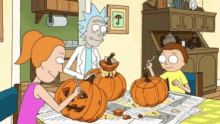 Rick And Morty Pumpkins GIF
