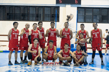 the mc bucks basketball team poses for a photo