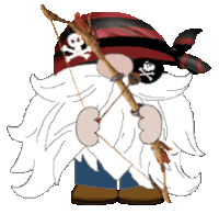 Pirate Skull Crossbones Animated Badass Sticker - Pirate Skull