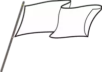 a black and white drawing of a flag with the word goff written on it