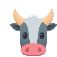 Cow Face Joypixels Sticker - Cow Face Joypixels Shocked Stickers