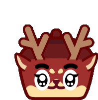 Rudolph Animal Sticker - Rudolph Animal Cute Stickers